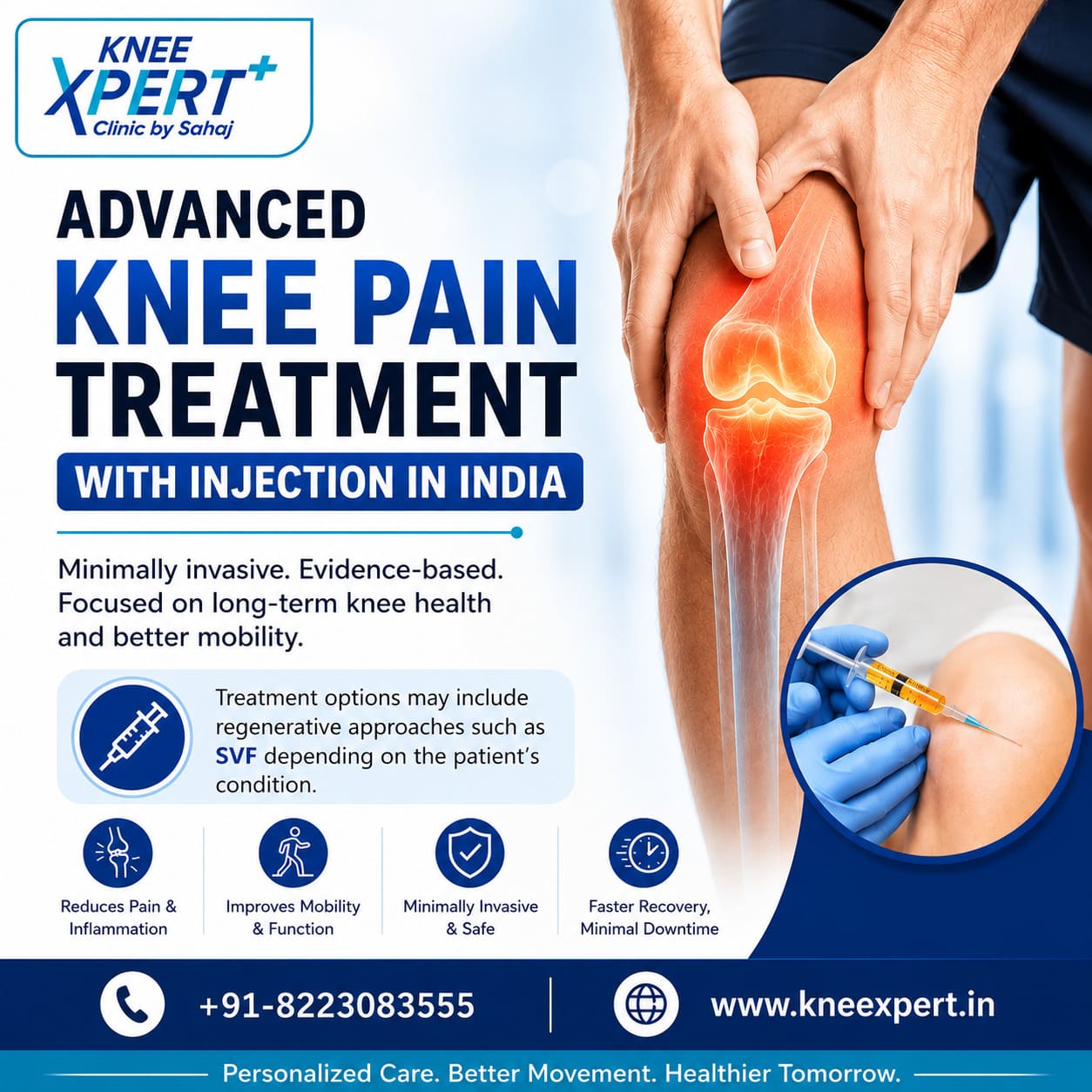 Advanced Knee Pain Treatment With Injection In India Kneexpert 17788258139