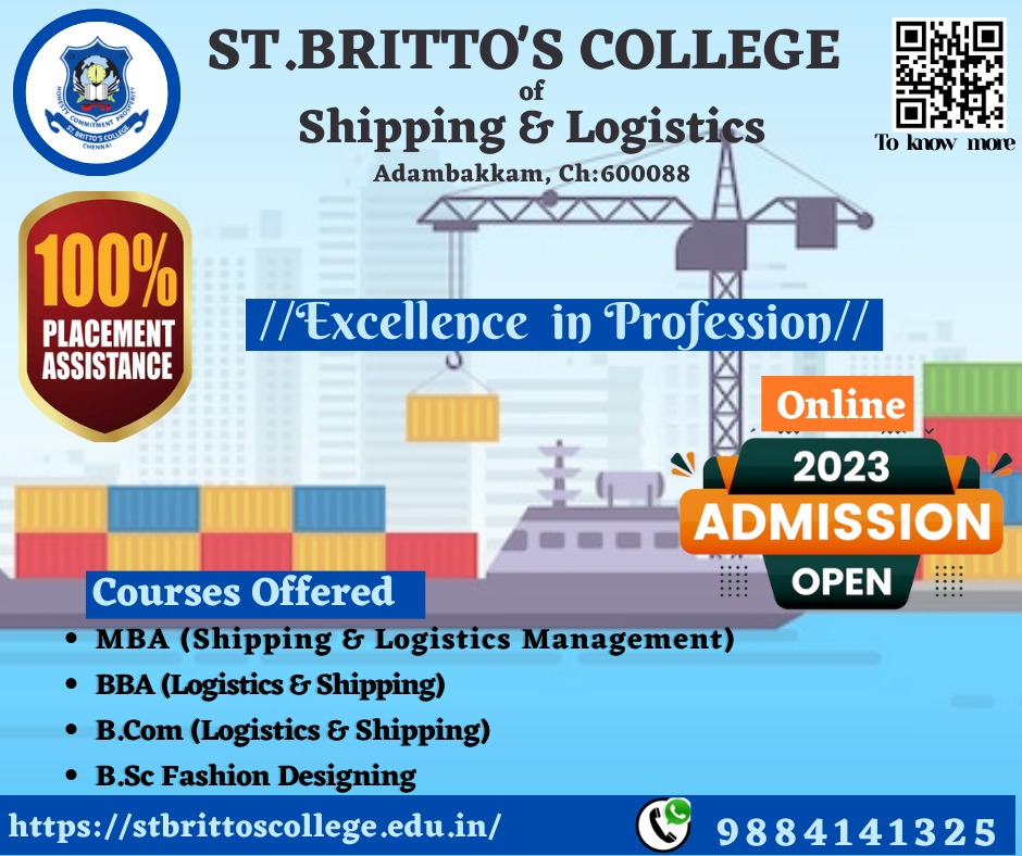 Bba Shippinga And Logistics Course In Chennai Stbrittos College 16777533956