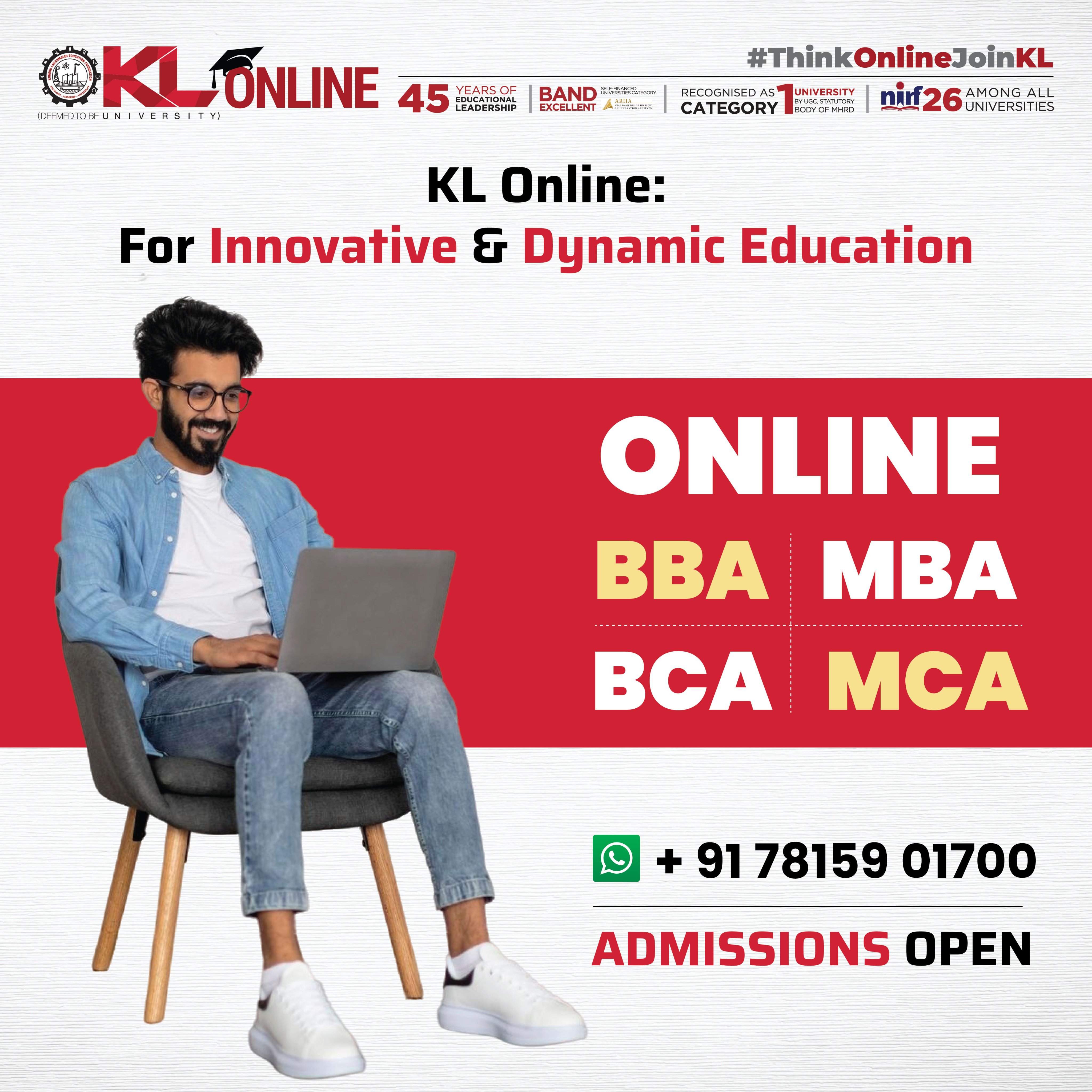 Begin Your Success Journey With Klu Online Bba Bca Mba Mca 17643928173