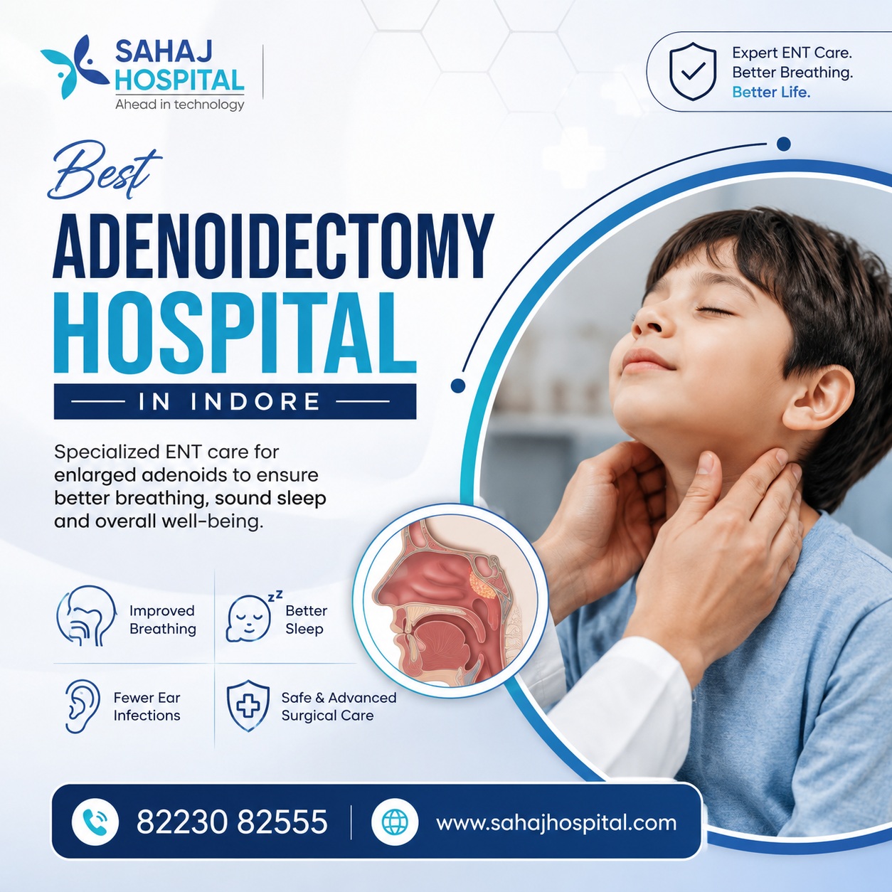 Best Adenoidectomy Hospital In Indore   Sahaj Hospital 17840256120