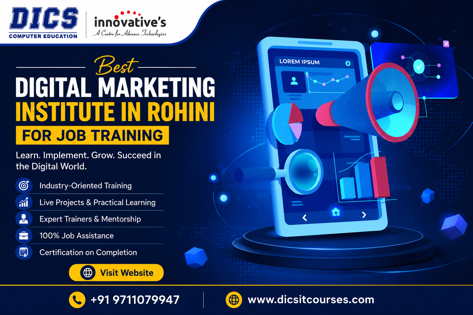 Best Digital Marketing Institute In Rohini For Job Training 17860097022