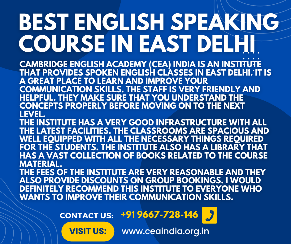 Best English Speaking Institute In East Delhi 16758418888