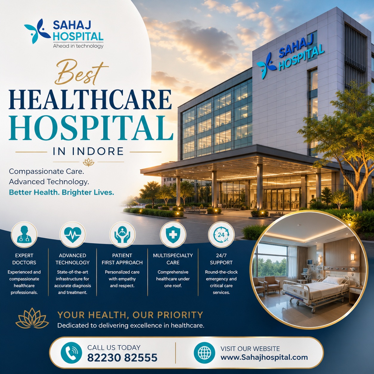 Best Healthcare Hospital In Indore   Sahaj Hospital 17875664928