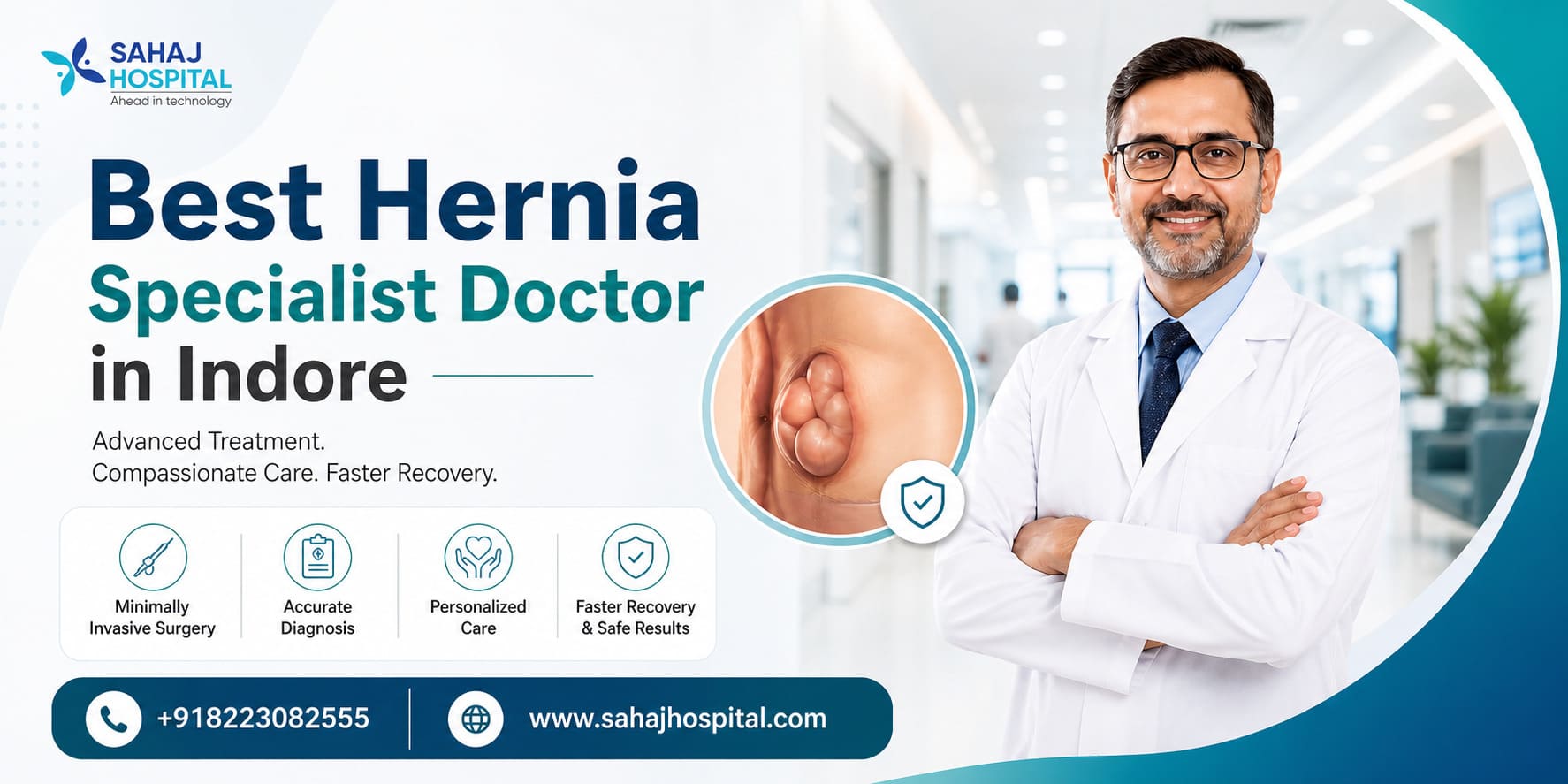 Best Hernia Specialist Doctor In Indore Sahaj Hospital 17782151540
