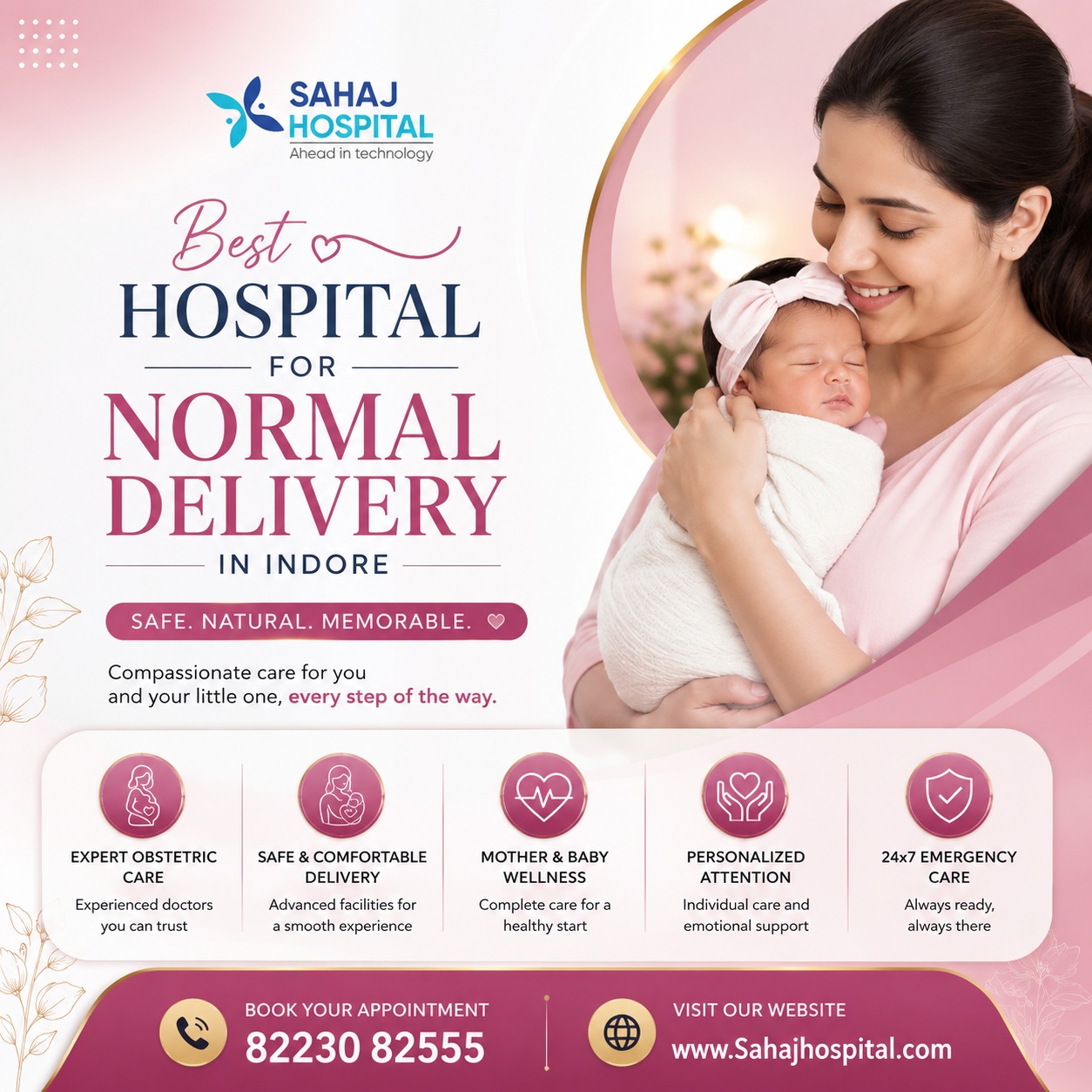 Best Hospital For Normal Delivery In Indore   Sahaj Hospital 178522161210