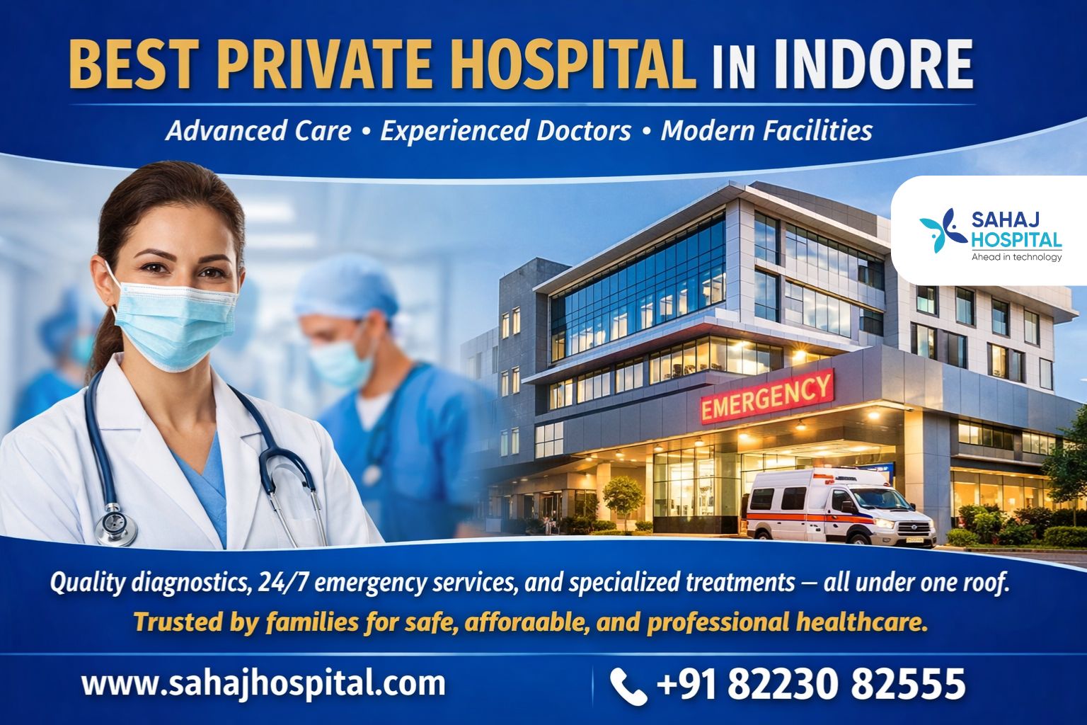 Best Private Hospital In Indore Sahaj Hospital 17703595582