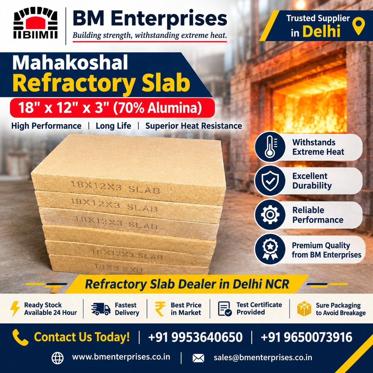 Best Quality Refractory Slab Dealer In Delhi Ncr 17922343000