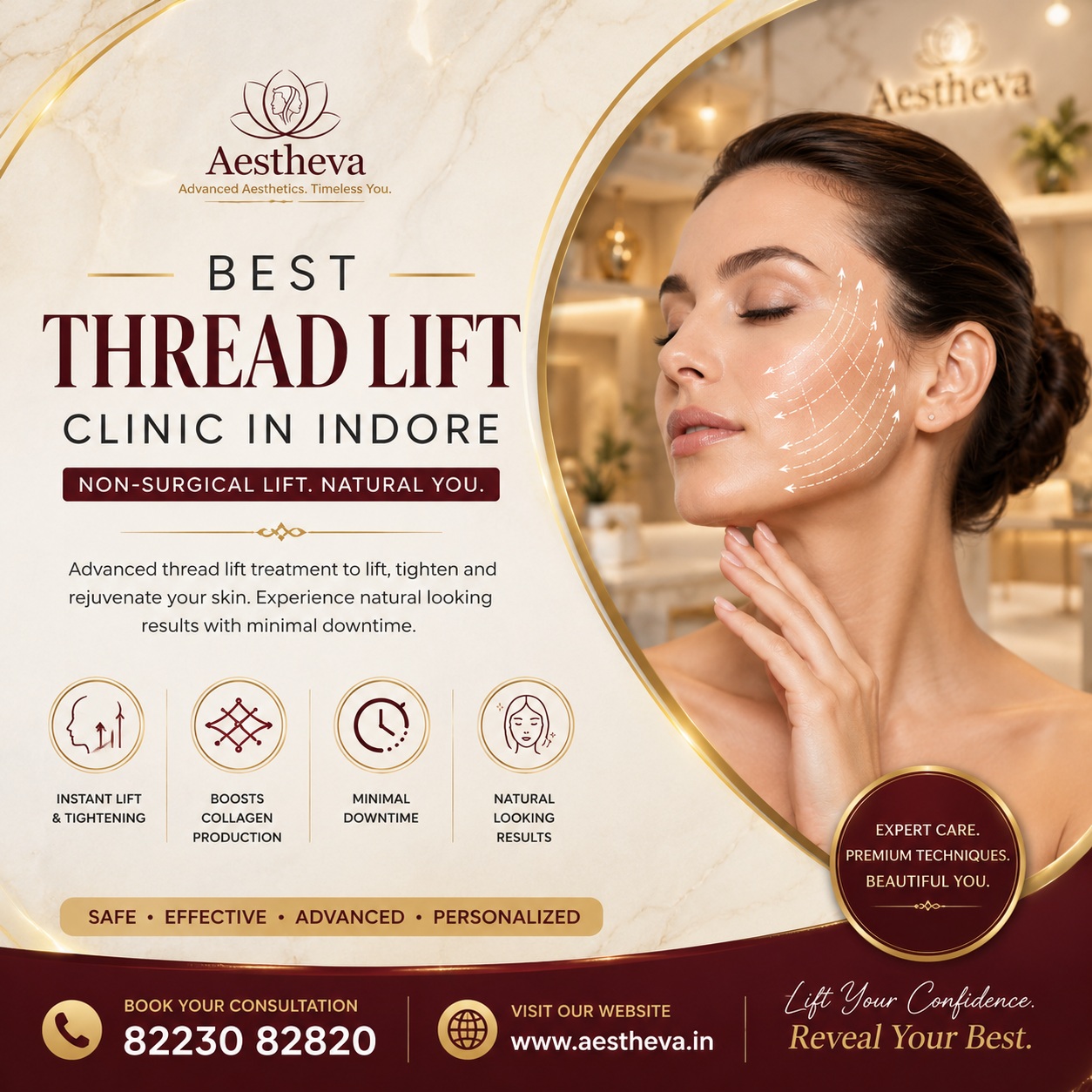 Best Thread Lift Clinic In Indore   Aestheva 17839247755