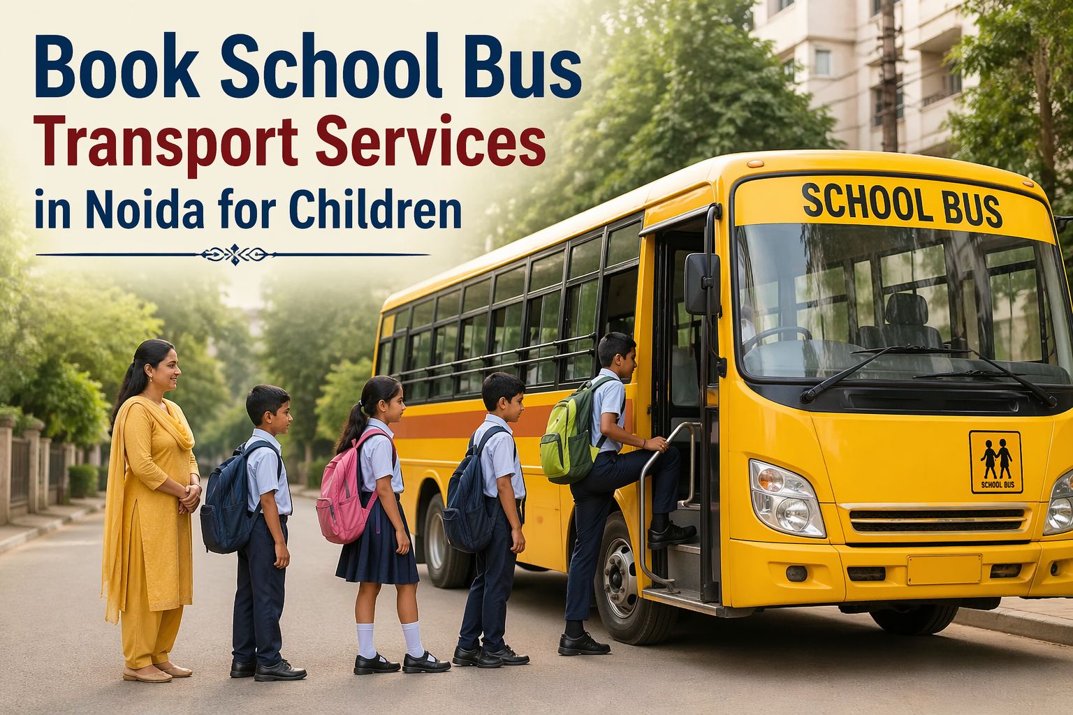 Book School Bus Transport Services In Noida For Children 17769217656