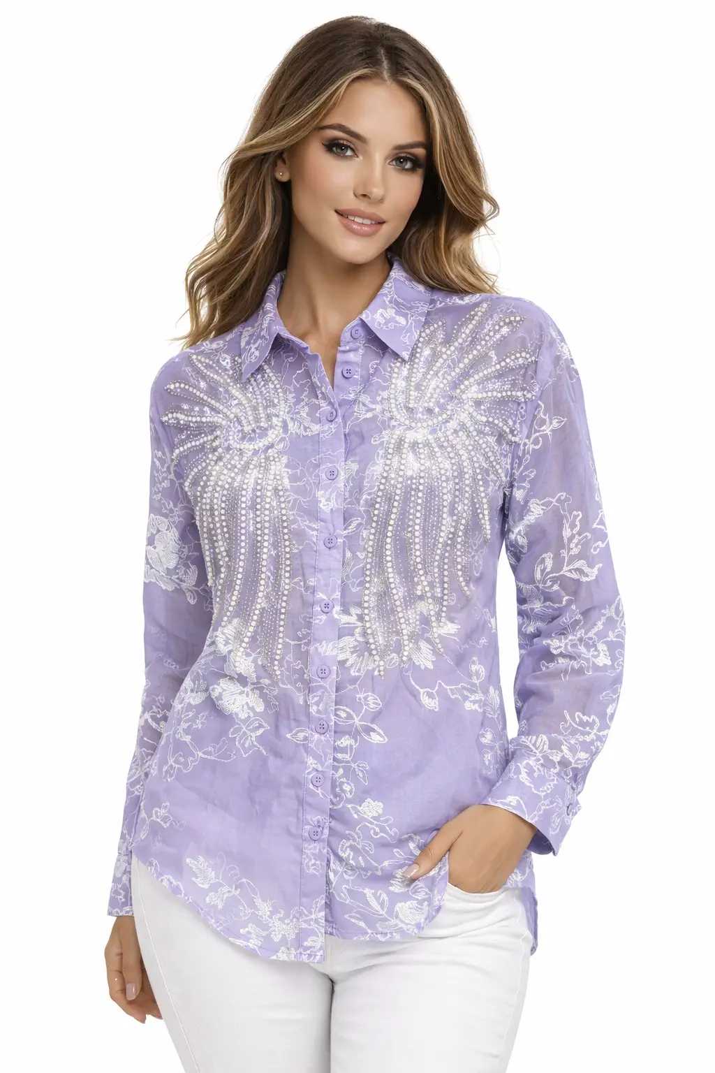 Buy Embroidered Shirts For Women Online In India 17816878878