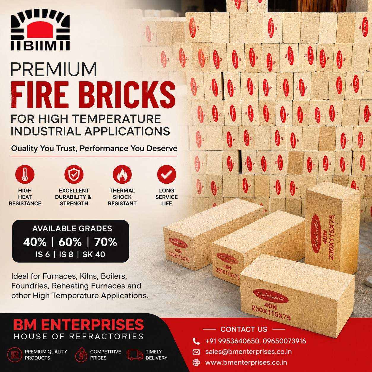 Buy High Quality Fire Bricks In Delhi Ncr Bm Enterprises 17869596311