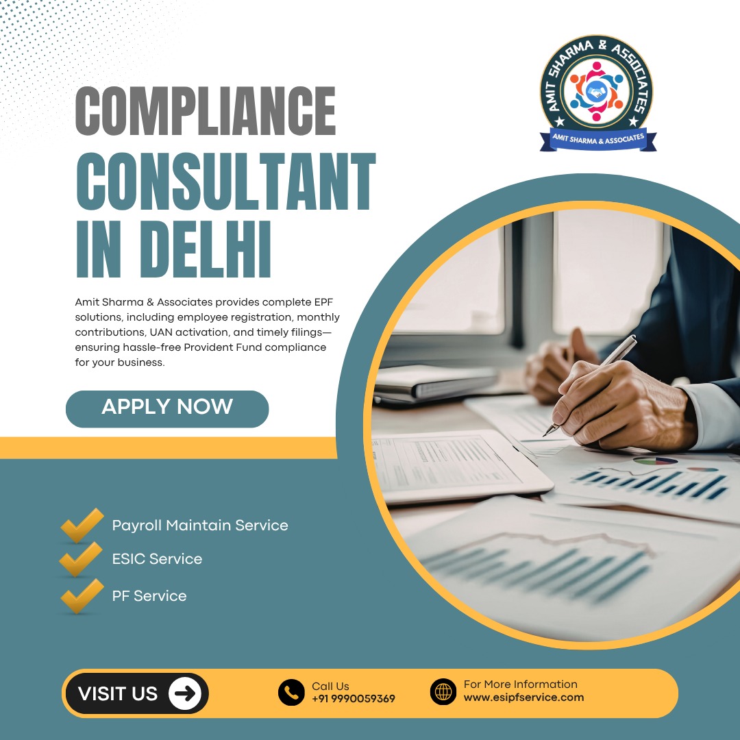 Compliance Consultant In Delhi Pf Esic Payroll Services Expert 17749331371