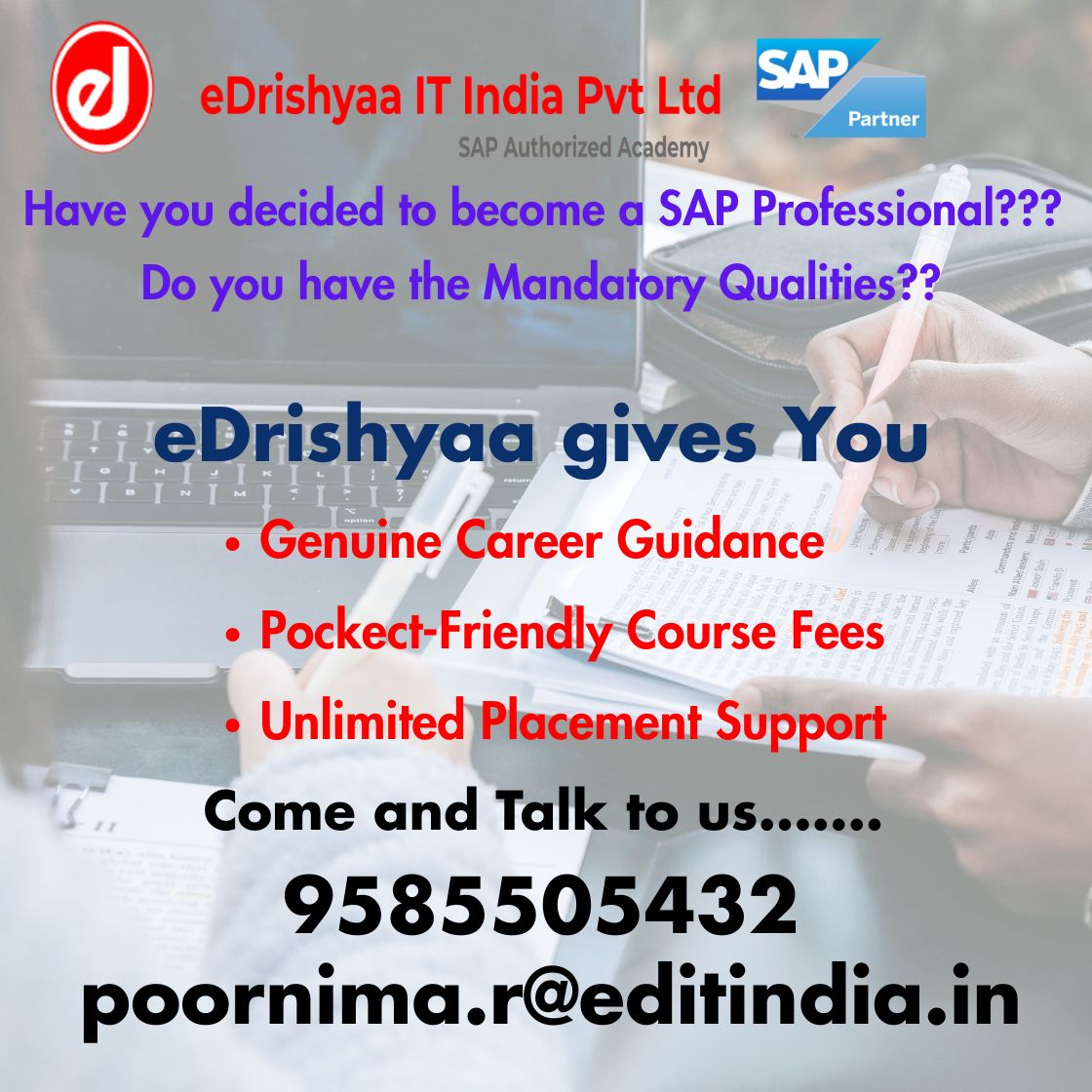 Edrishyaa It India Pvt Ltd Sap Authorized Academy 174677916210