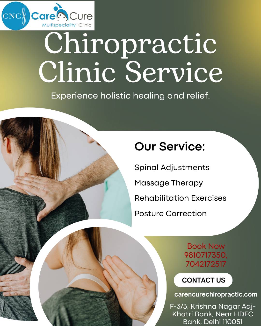 Experience Natural Pain Relief At Carencure Chiropractic 17601719966