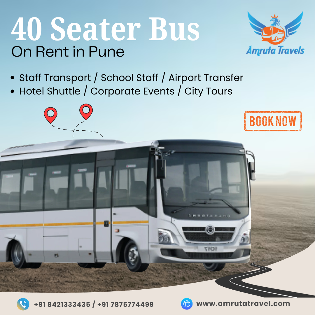 Forty Seater Bus On Rent In Pune Amruta Travel Best Rates 176698763910