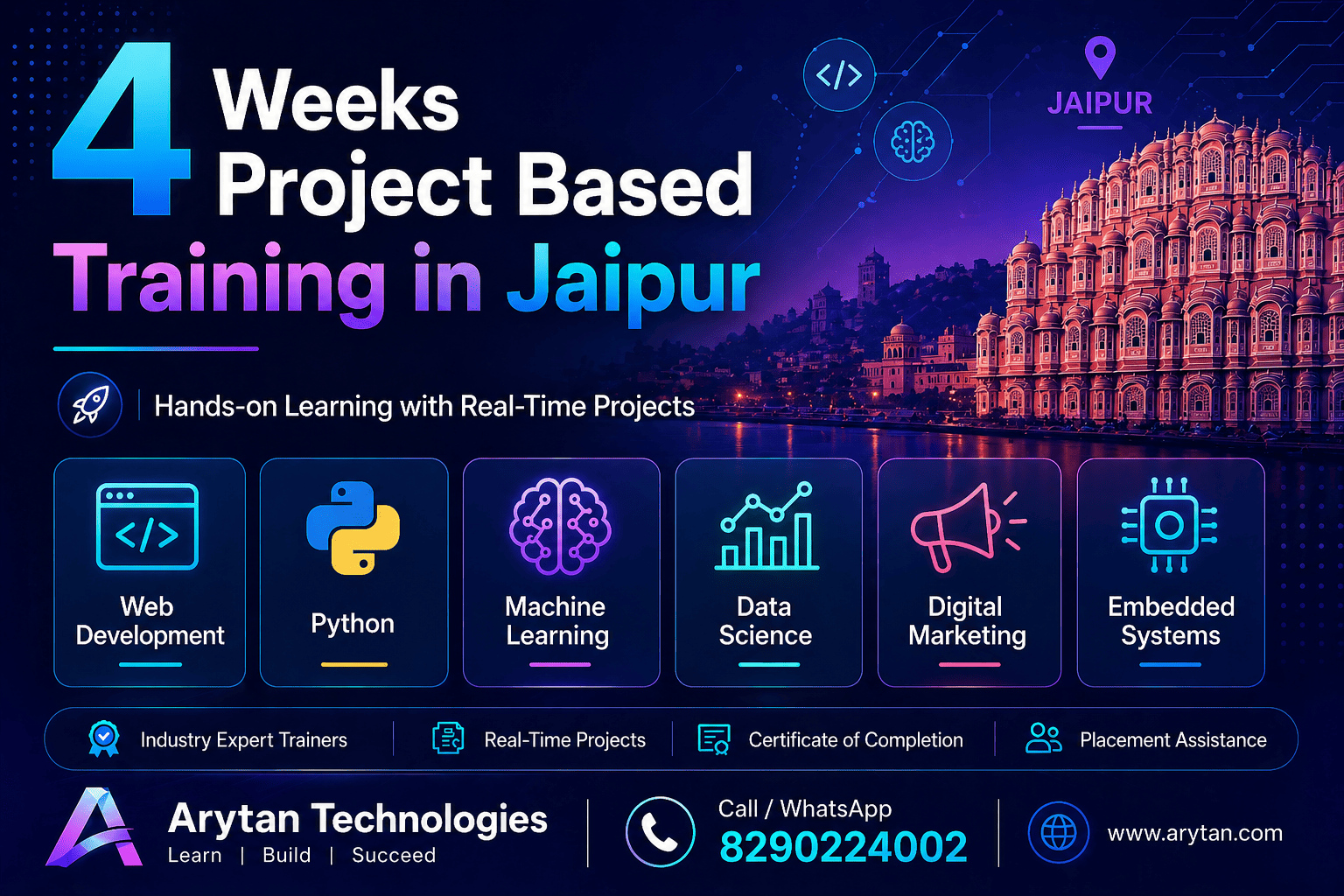 Four Weeks Project Based Training In Jaipur 17776344497