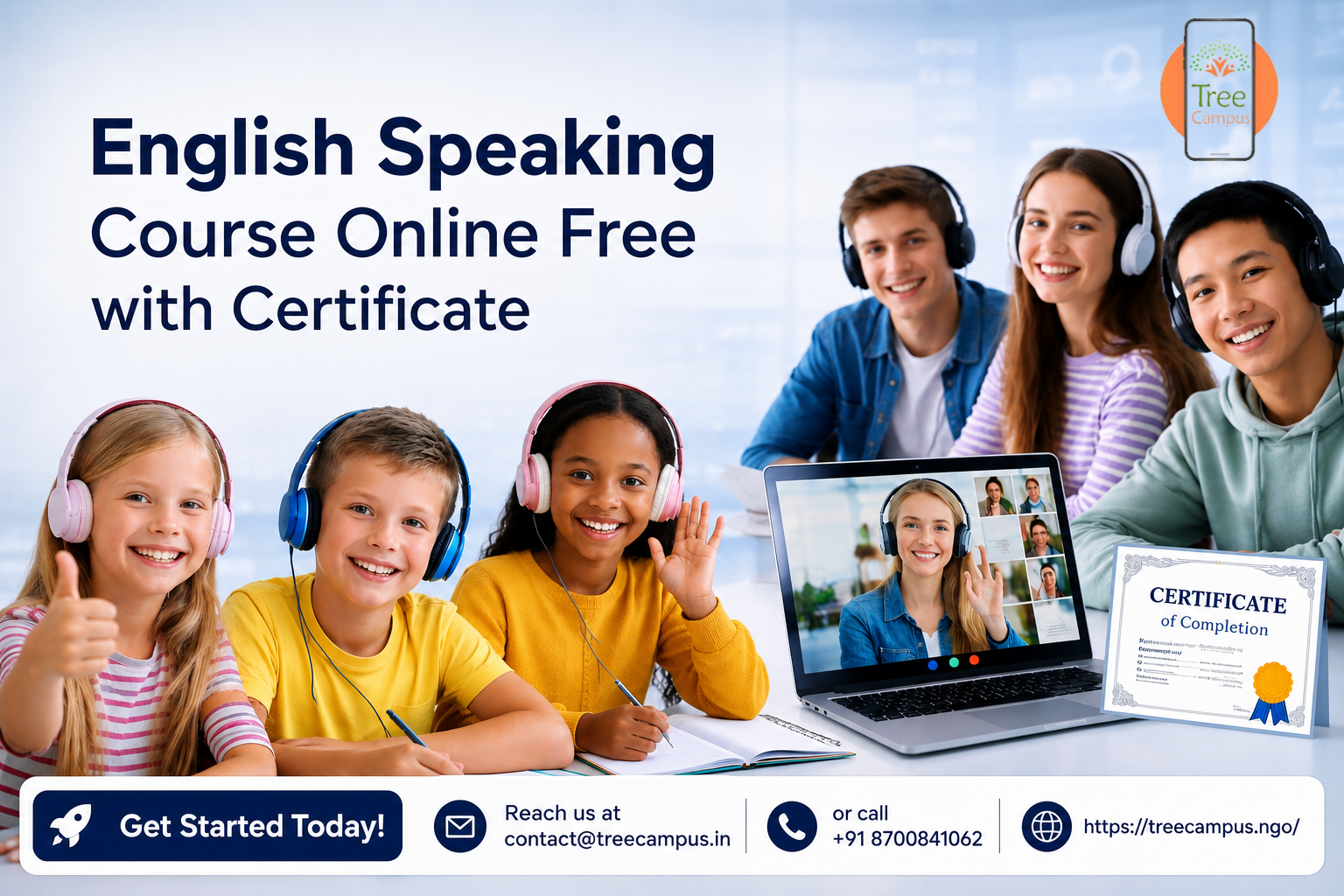 Free English Speaking Course With Certificate In India 17814996827