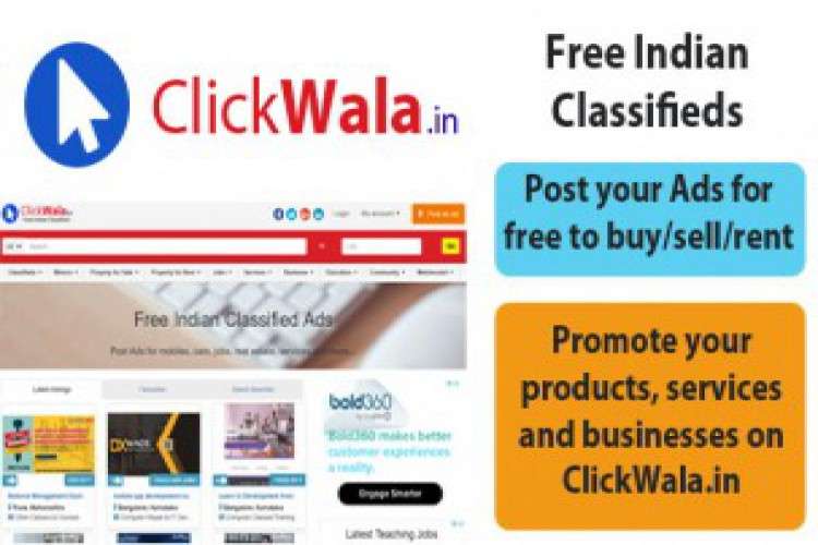 Free Indian Classified Ads Clickwala  8580767
