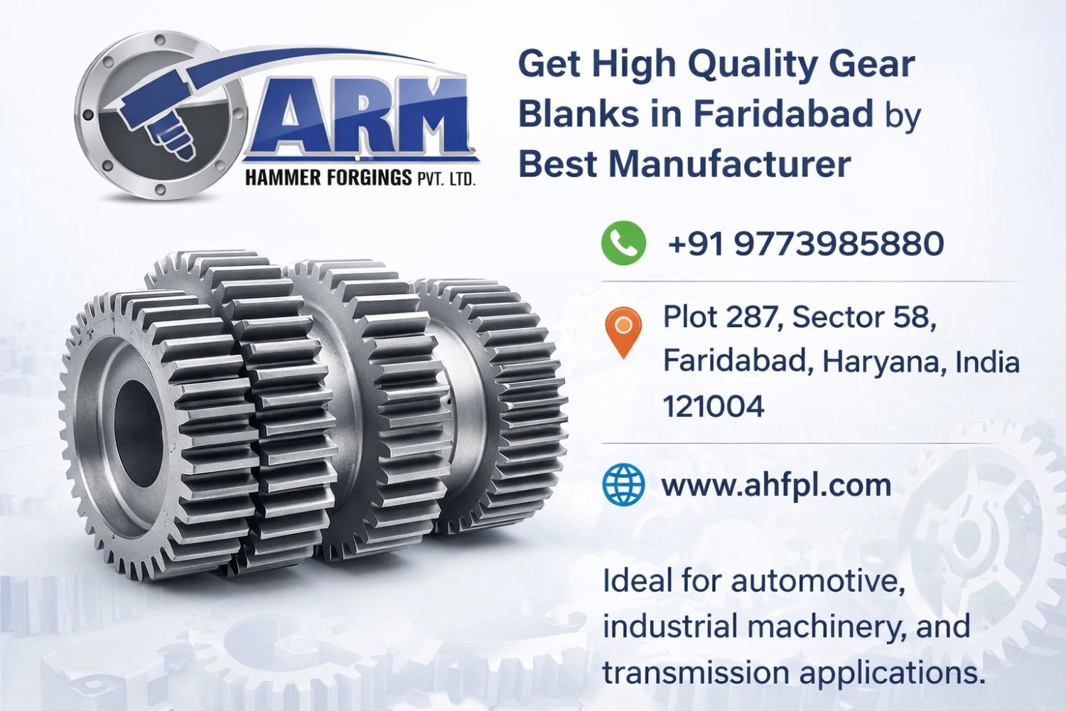 Get High Quality Gear Blanks In Faridabad By Best Manufacturer 17762546568