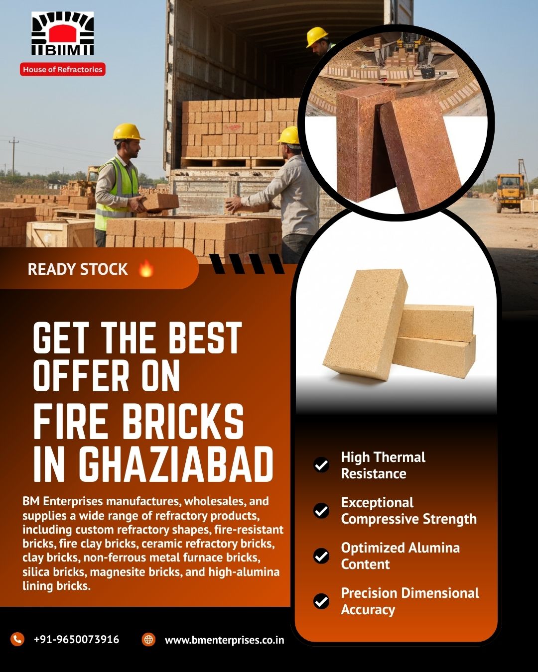 Get The Best Offer On Fire Bricks In Ghaziabad Ready Stock 17695897594