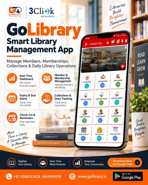 Golibrary Automated Digital Library Manager App With Smart Features 17908474656
