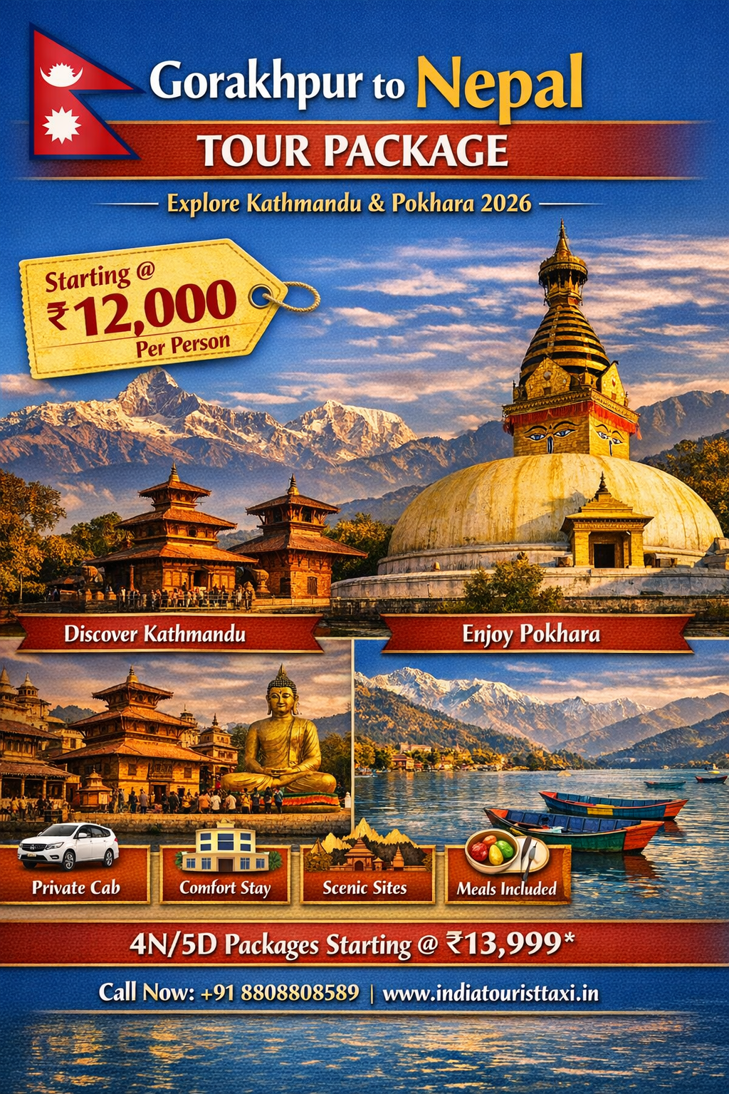 Gorakhpur To Nepal Tour Package Explore Kathmandu And Pokhara 17764129252