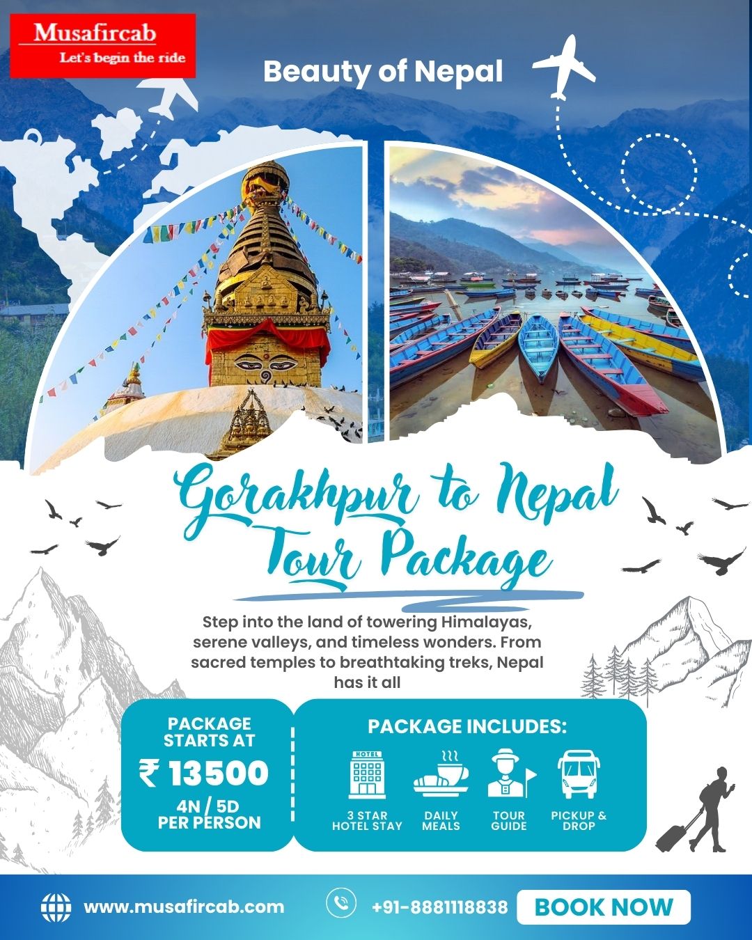 Gorakhpur To Nepal Tour Package Operator 17570573173