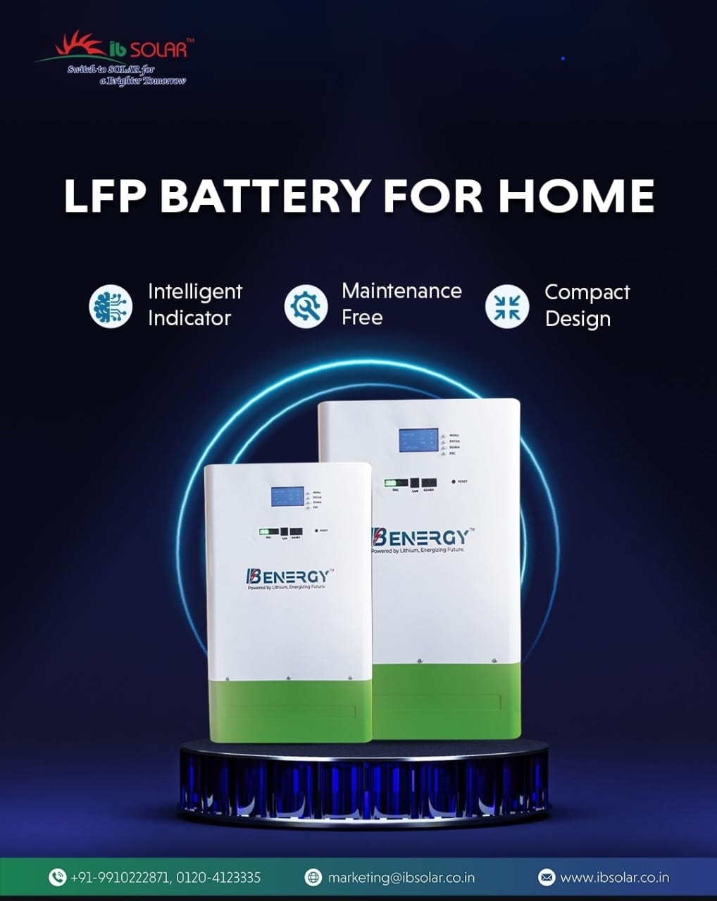Ib Solar Lfp Battery For Home Compact Maintenance Free Lithium Power 17618078579