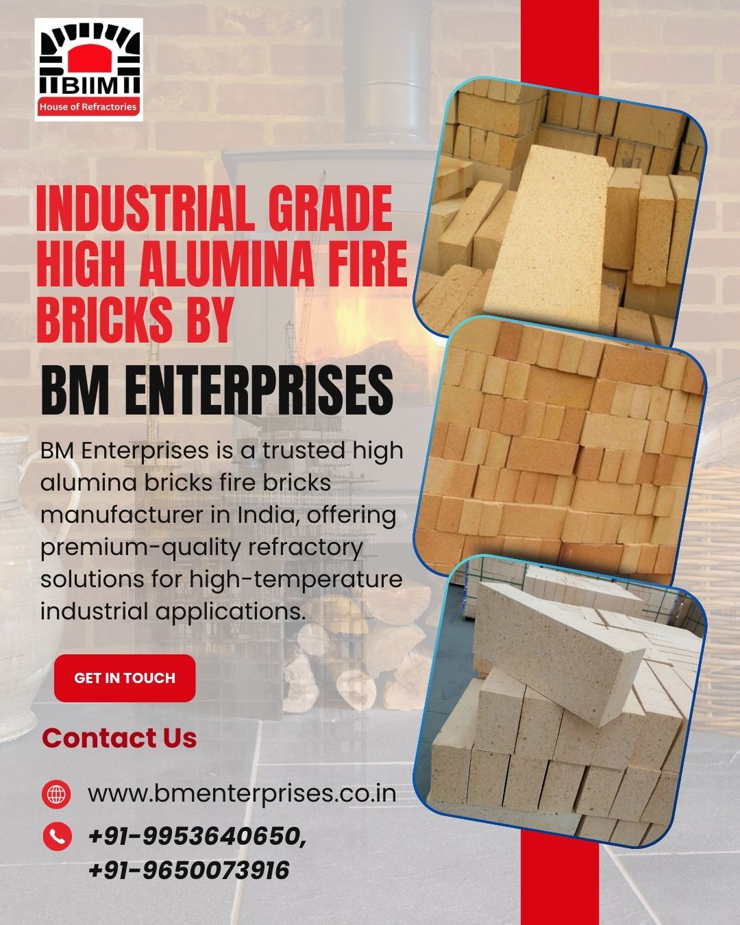Industrial Grade High Alumina Fire Bricks By Bm Enterprises 17725342012