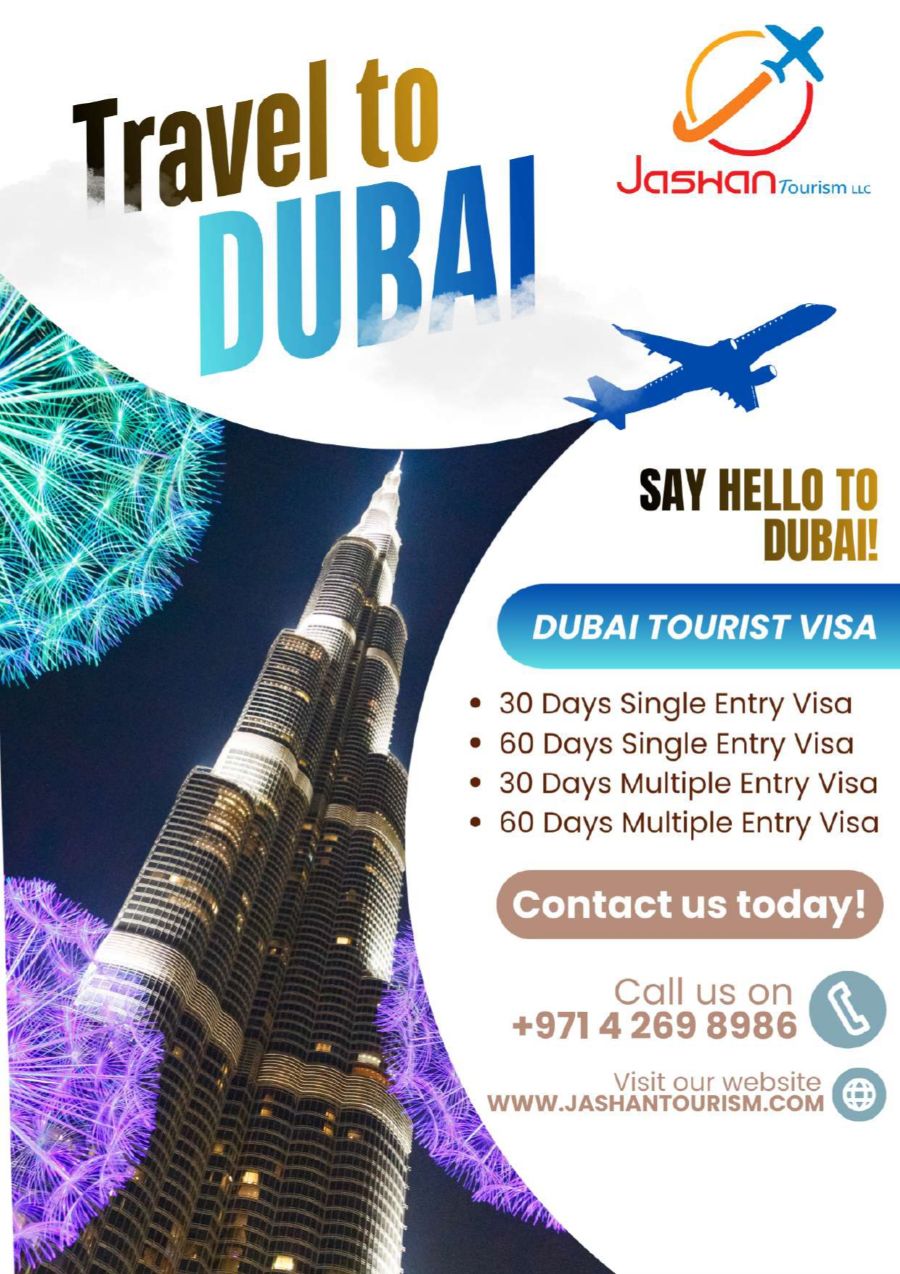 Jashan Tourism Dubai Tourist Visa Services 17751275567