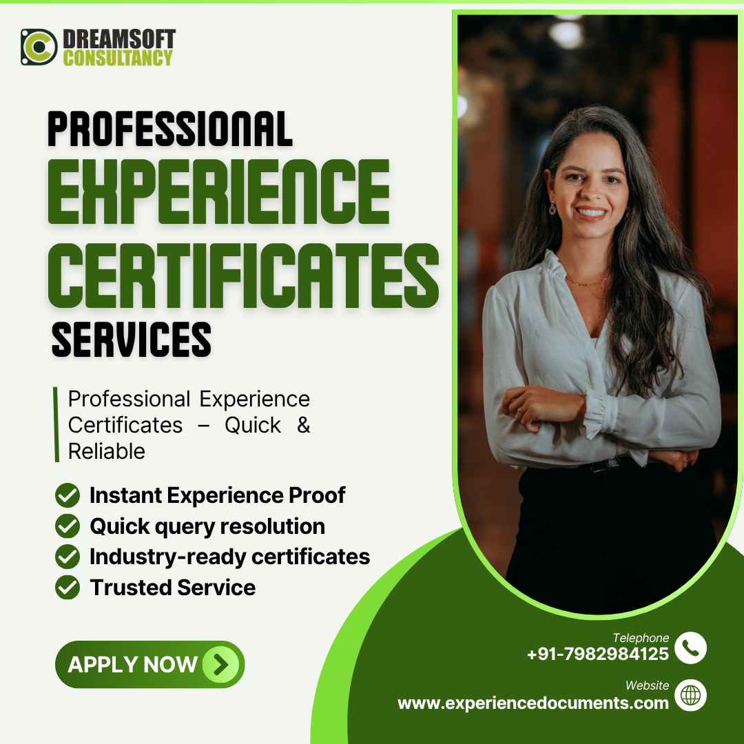 Job Experience Certificates Provider In Gurgaon 17765032200