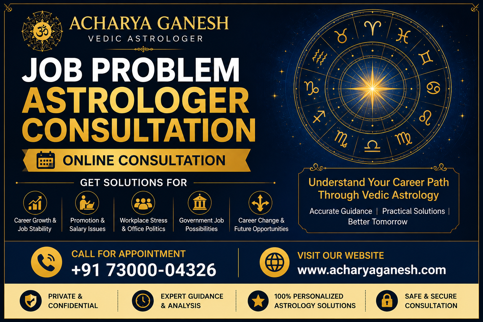 Job Problem Astrologer Consultation Online 17782254830