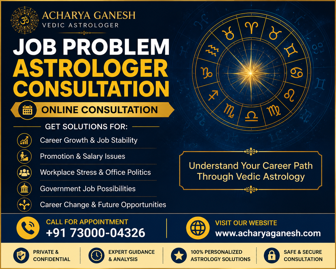 Job Problem Astrologer Consultation Online 17782254838