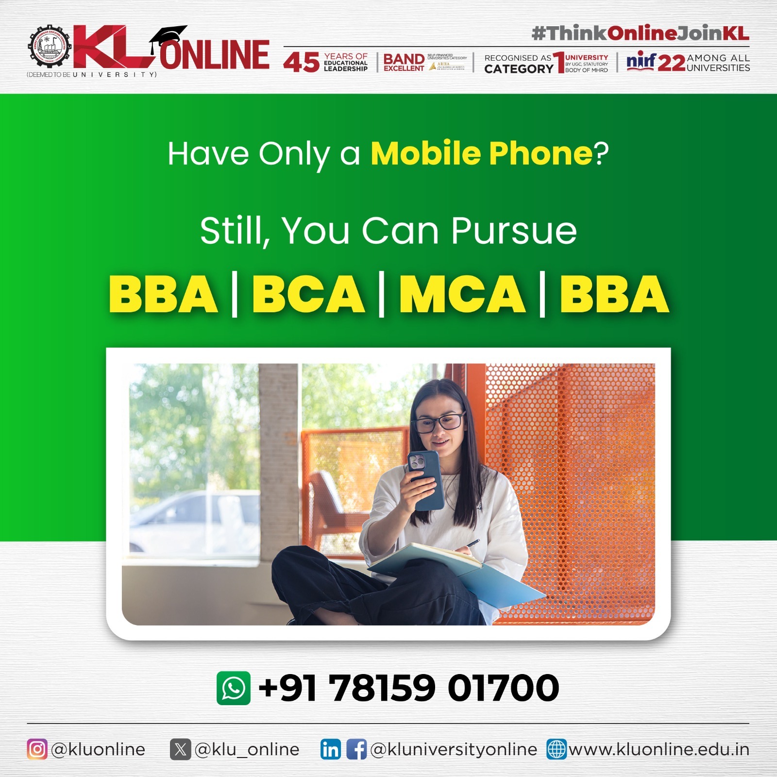 Kl University Online Degrees Accredited Ug Pg Programs 17522163637