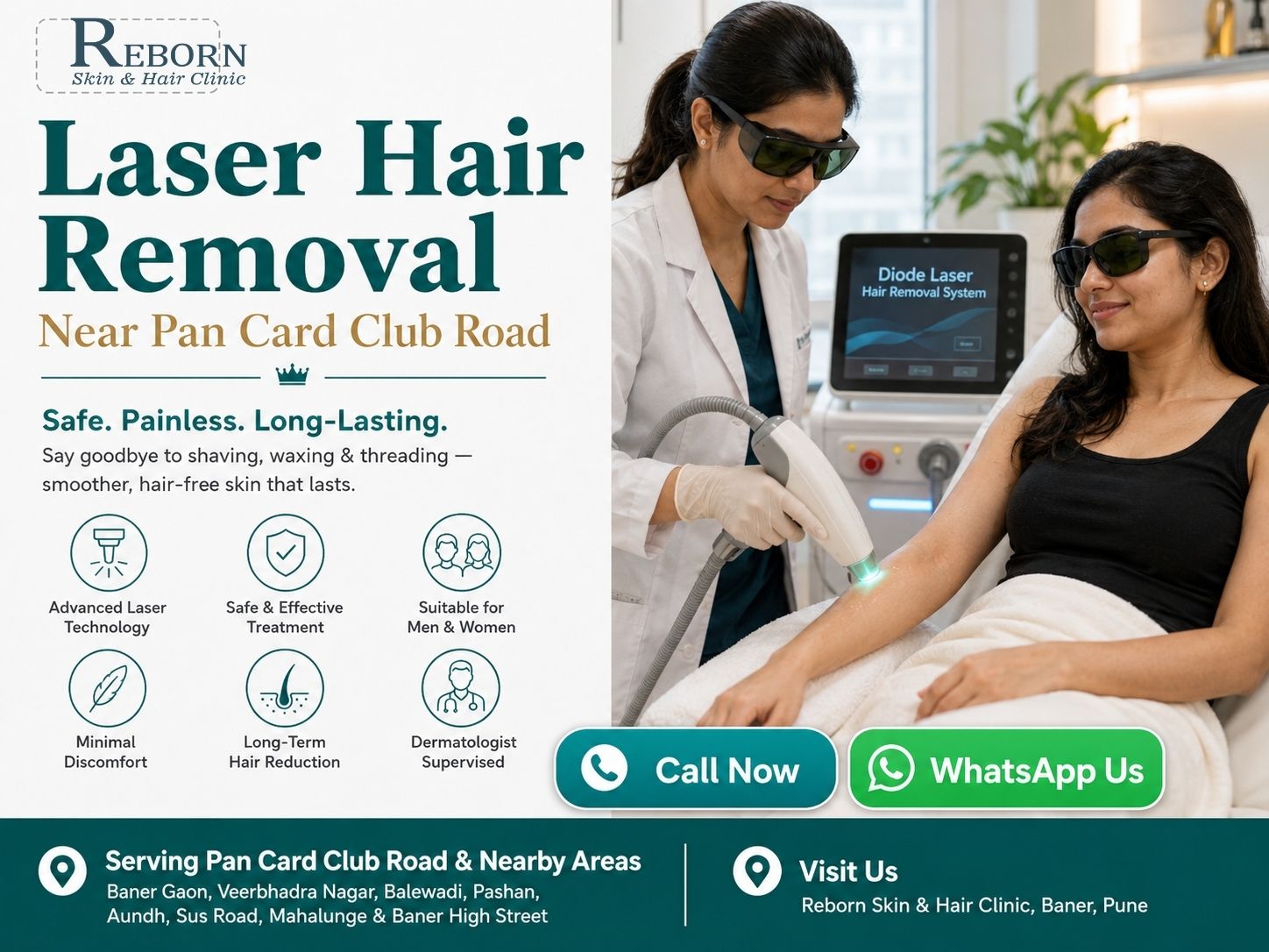 Laser Hair Reduction Near Pan Card Club Road Baner 17812441186