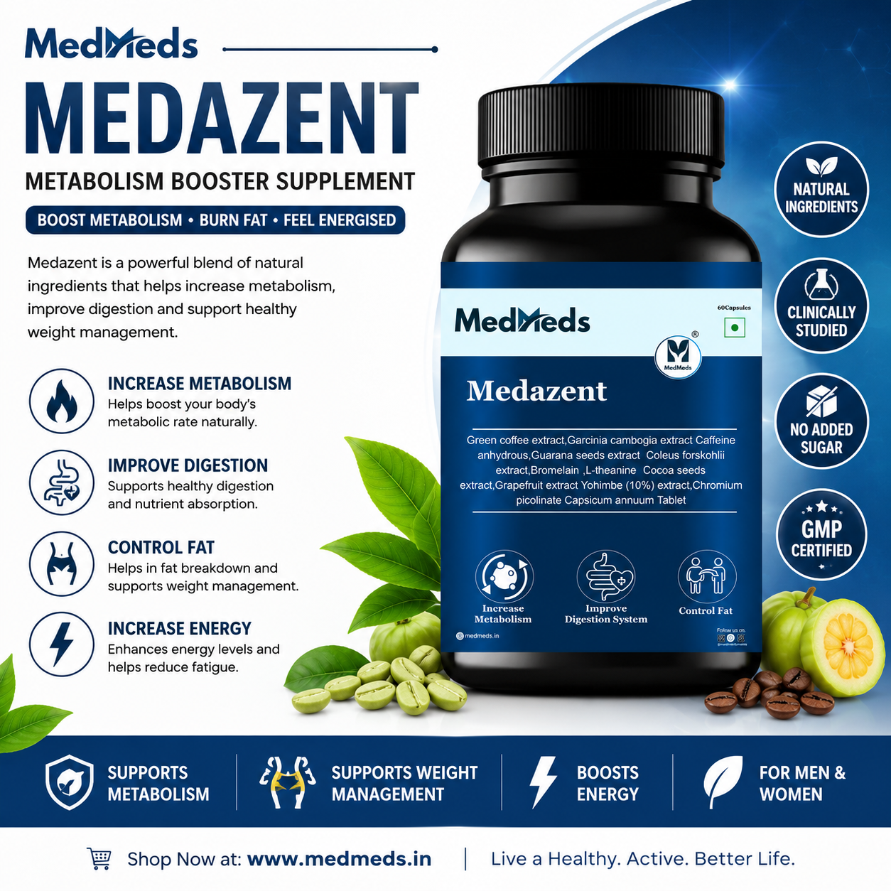 Medazent Metabolism Booster Supplement For Energy 17812407774