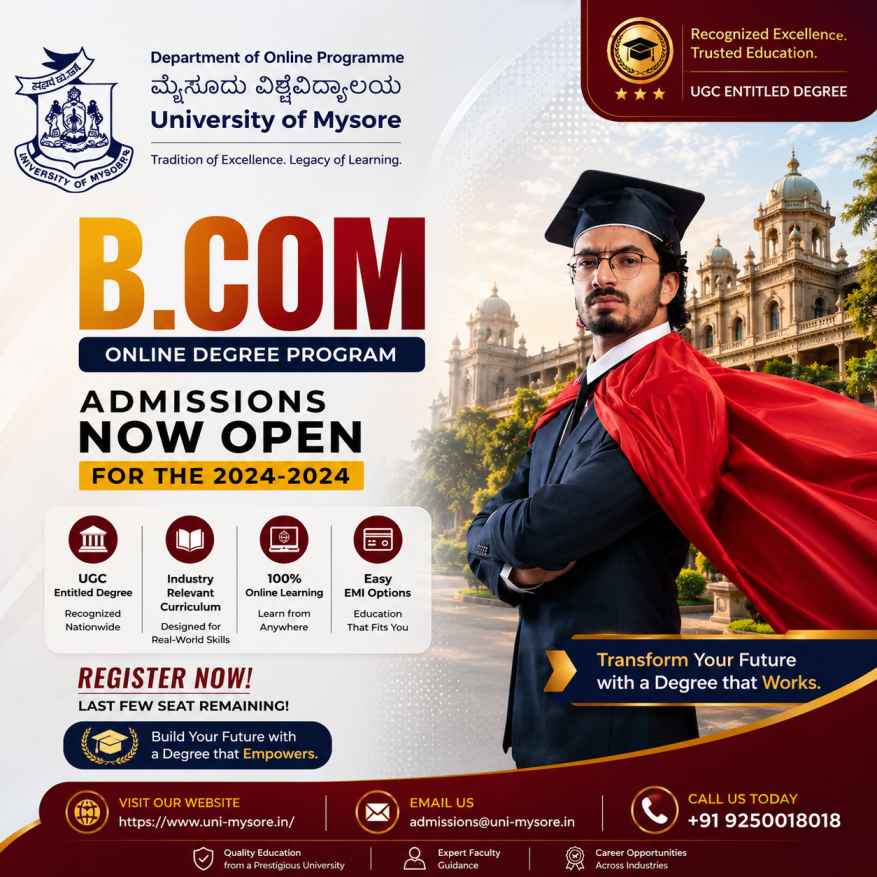 Online Bcom Degree University Of Mysore 17845337371
