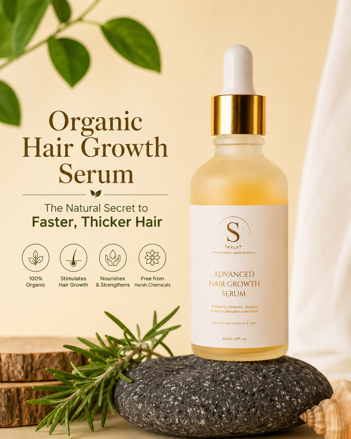 Organic Hair Growth Serum The Natural Secret To Faster Thicker Hair 17785730809