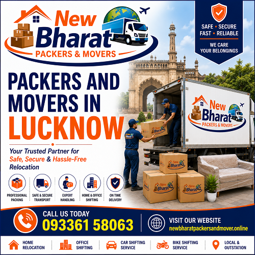 Packers And Movers In Lucknow   New Bharat Packers And Movers 17854086030