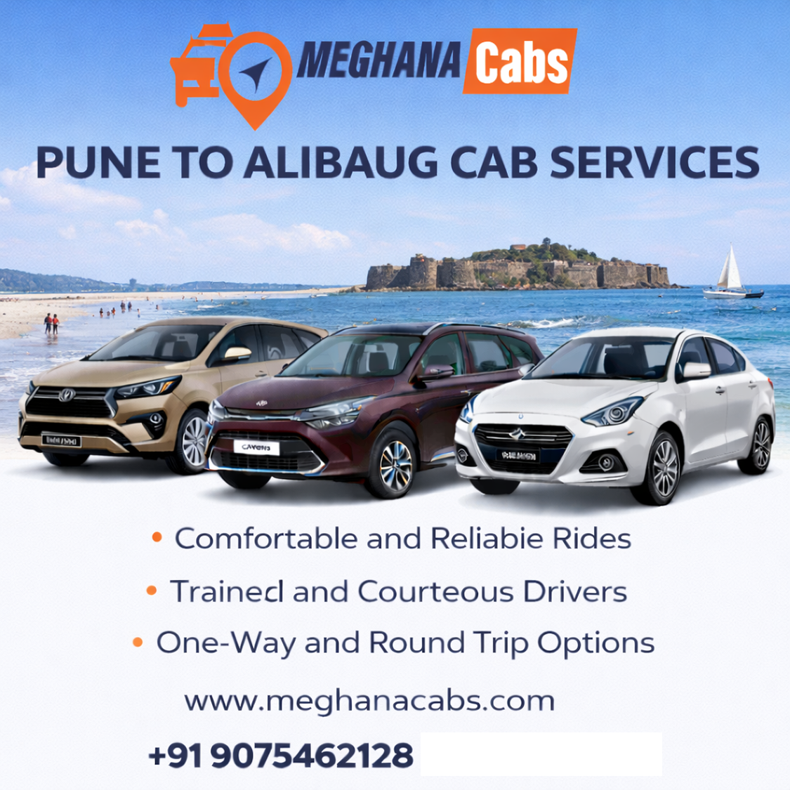 Pune To Alibaug Cab Meghana Cab 17708060039