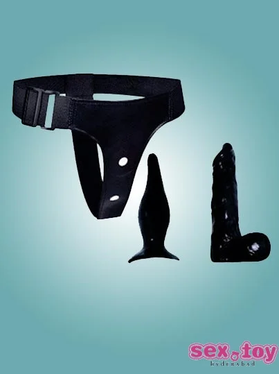 Realistic Black Silicone Dildo With Harness 17265563651