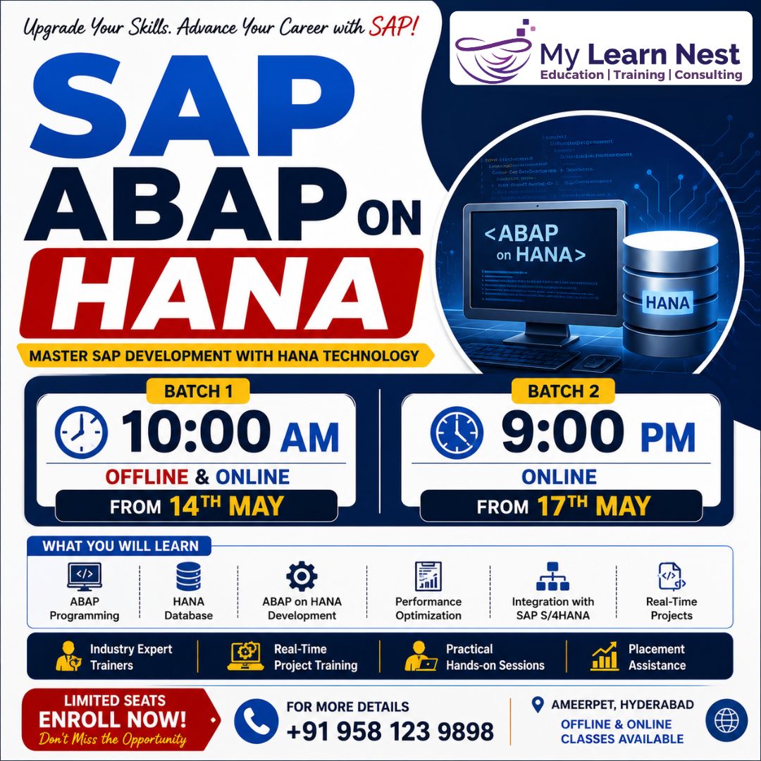 Sap Abap Training In Hyderabad With Placement Assistance 17798736521