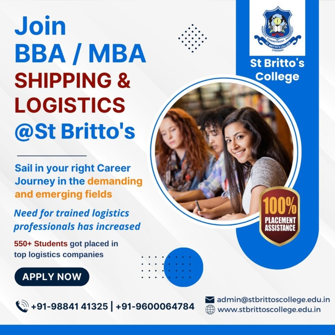 Shipping And Logistics Course In Chennai Stbrittos College 16777503118