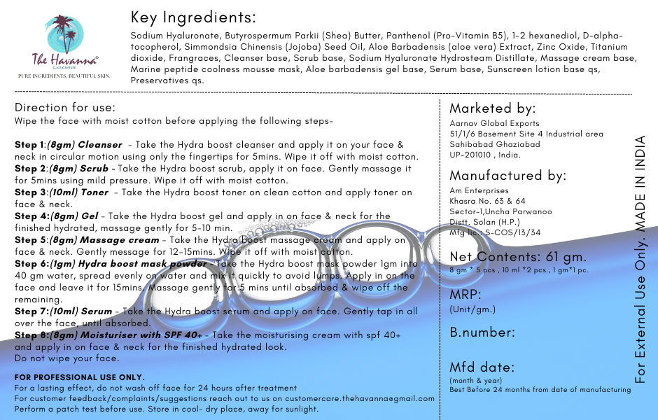 Shop Havanna Hydraboost Hydration Facial Ghaziabad 17098045484