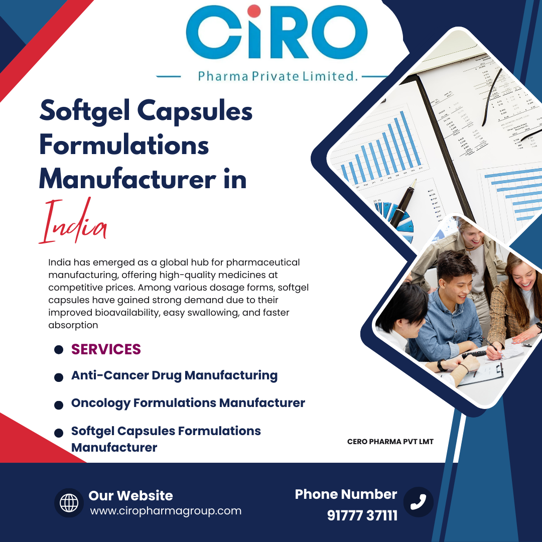 Softgel Capsules Formulations Manufacturer In India 17688983162