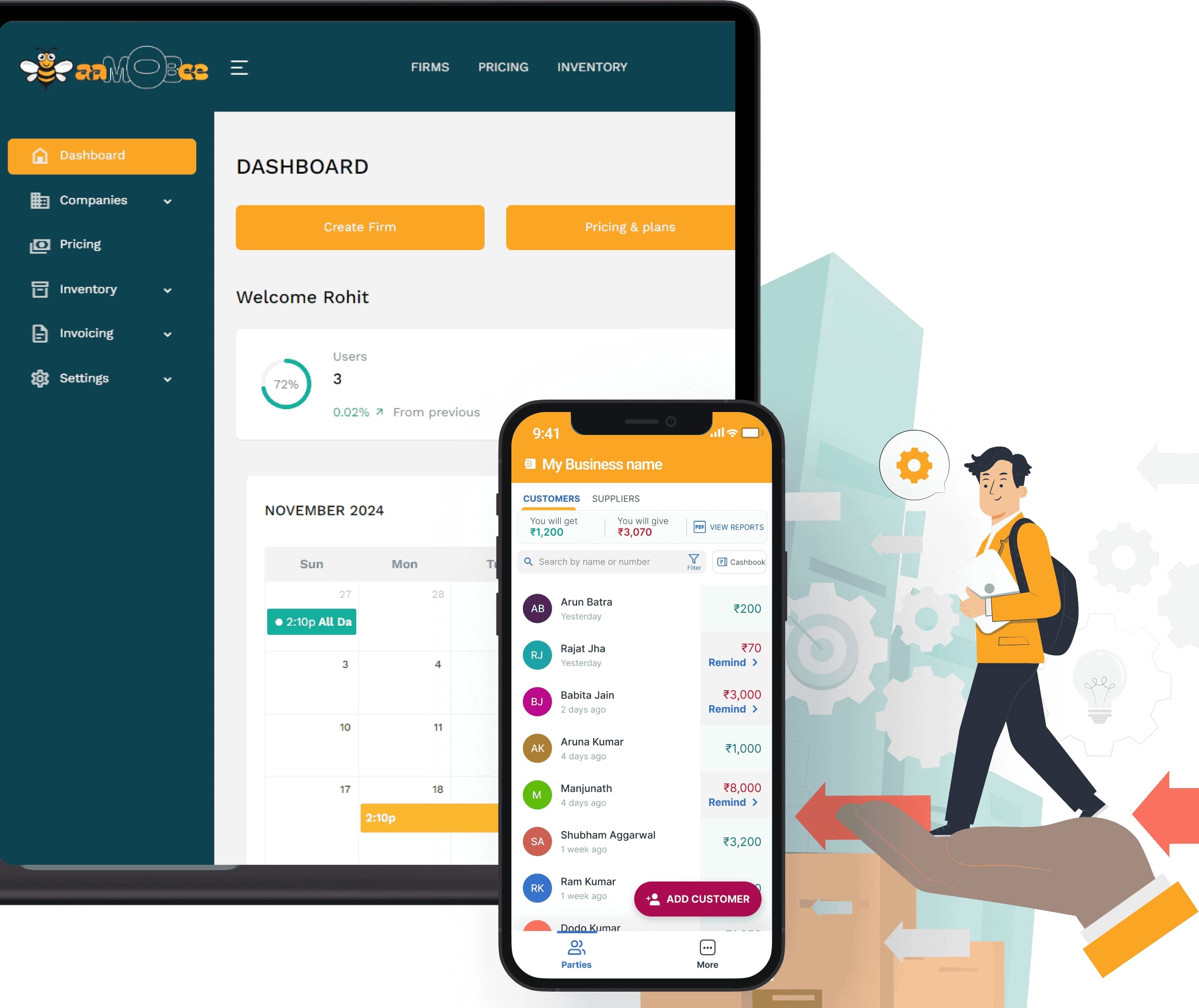Stay Connected Aamobee Simple Client Management System 17521516949