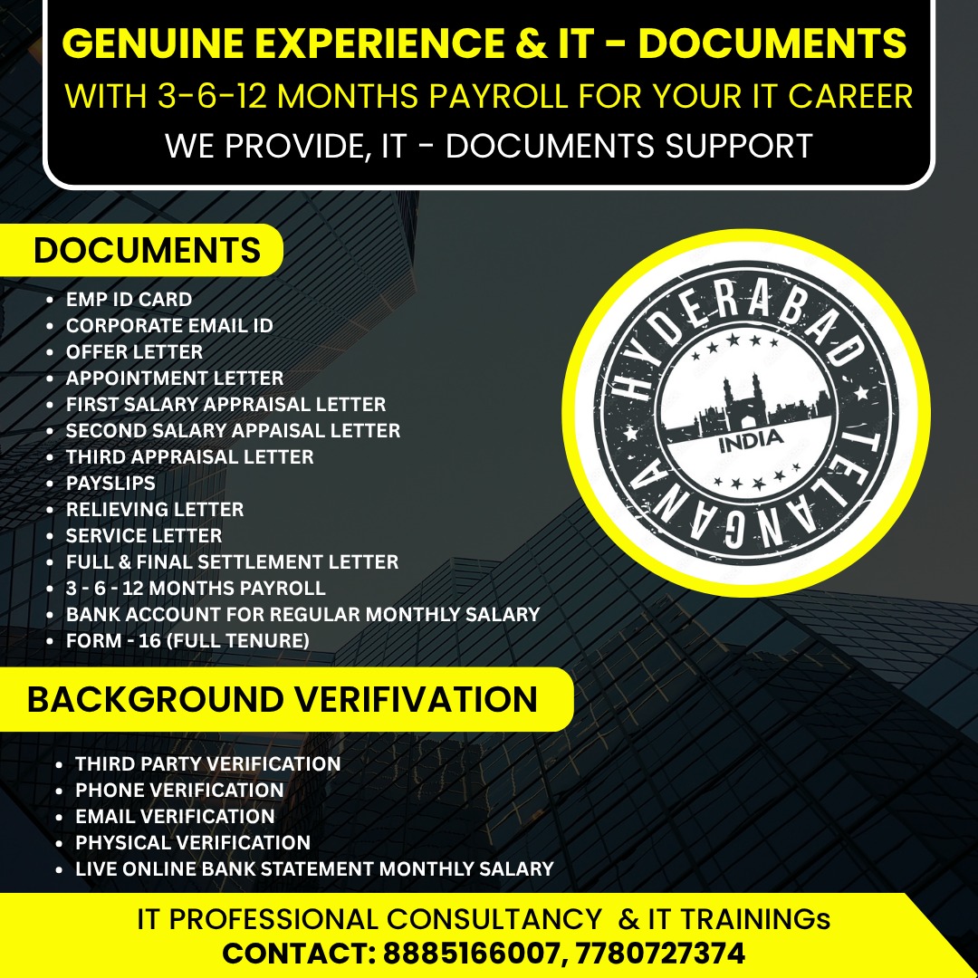 Top Experience Certificate Consultants In Hyderabad 17640644791