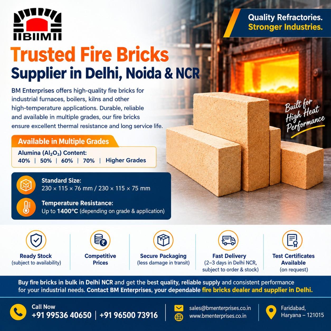 Trusted Fire Bricks Supplier In Delhi Noida And Ncr 17921389007