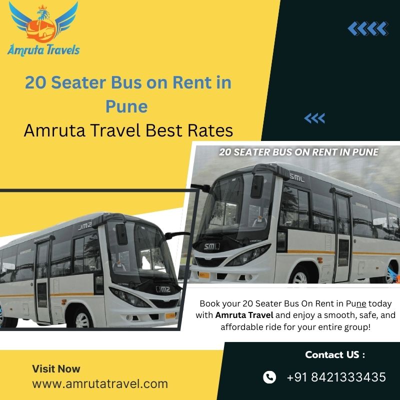 Twenty Seater Bus On Rent In Pune Amruta Travel Best Rates 17652830486