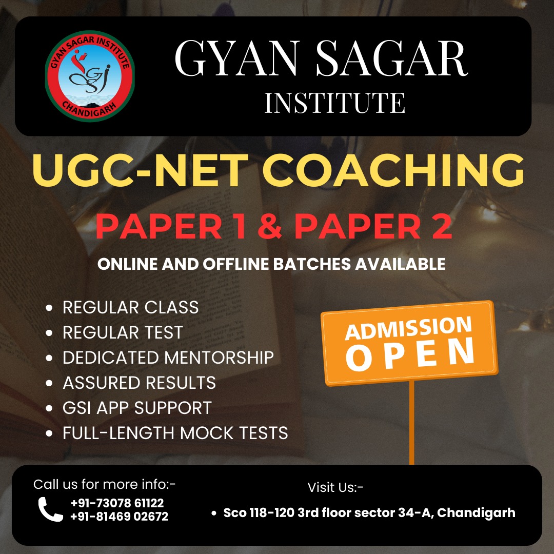Ugc Net Coaching In Chandigarh I Gyan Sagar Institute 17670796919